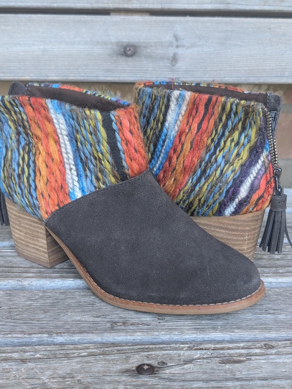 TOMS Leila Ankle Boots Size 6.5